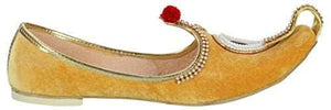 krafto mens yellow velvet rhinestone ruby mojaris