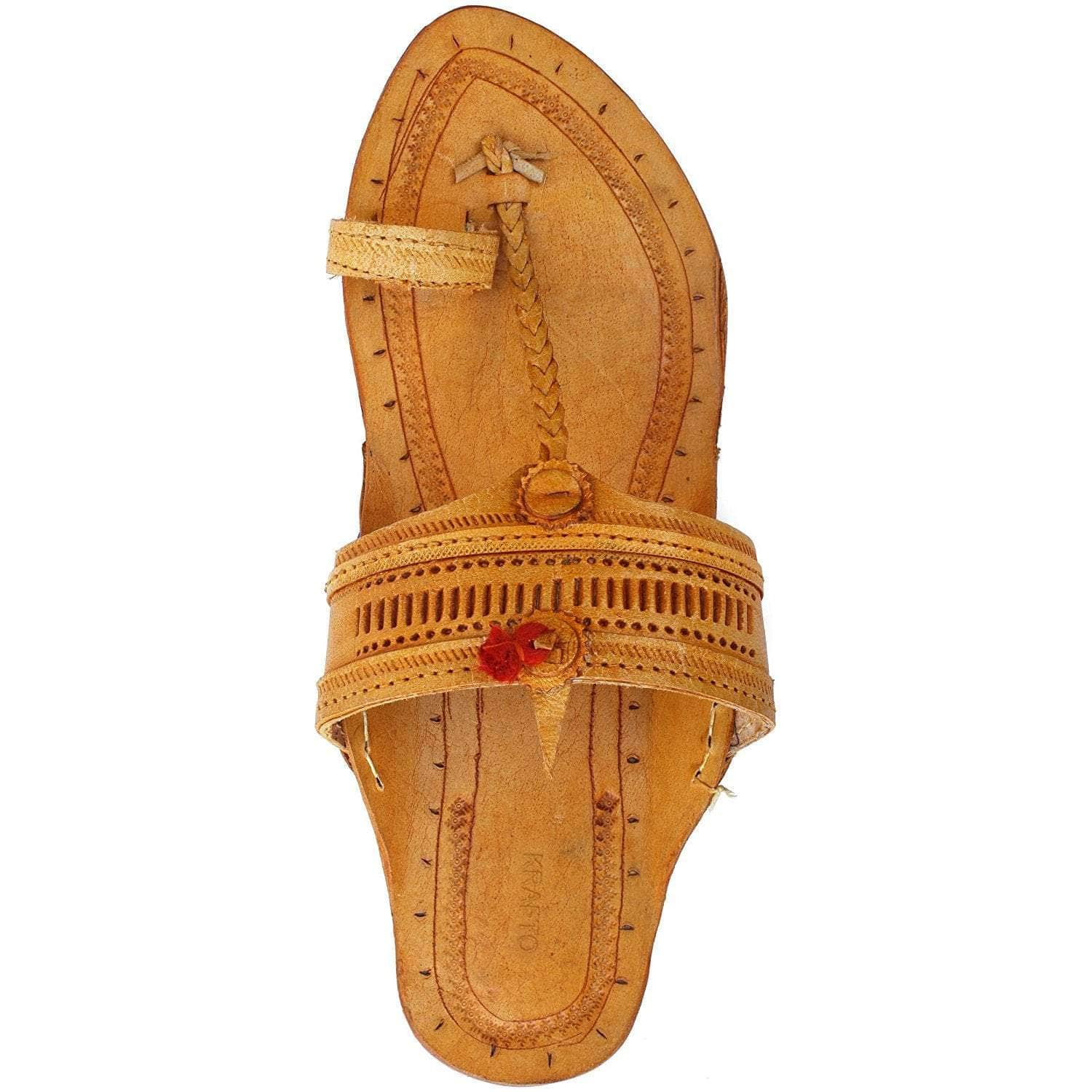 Yellow kolhapuri online chappal