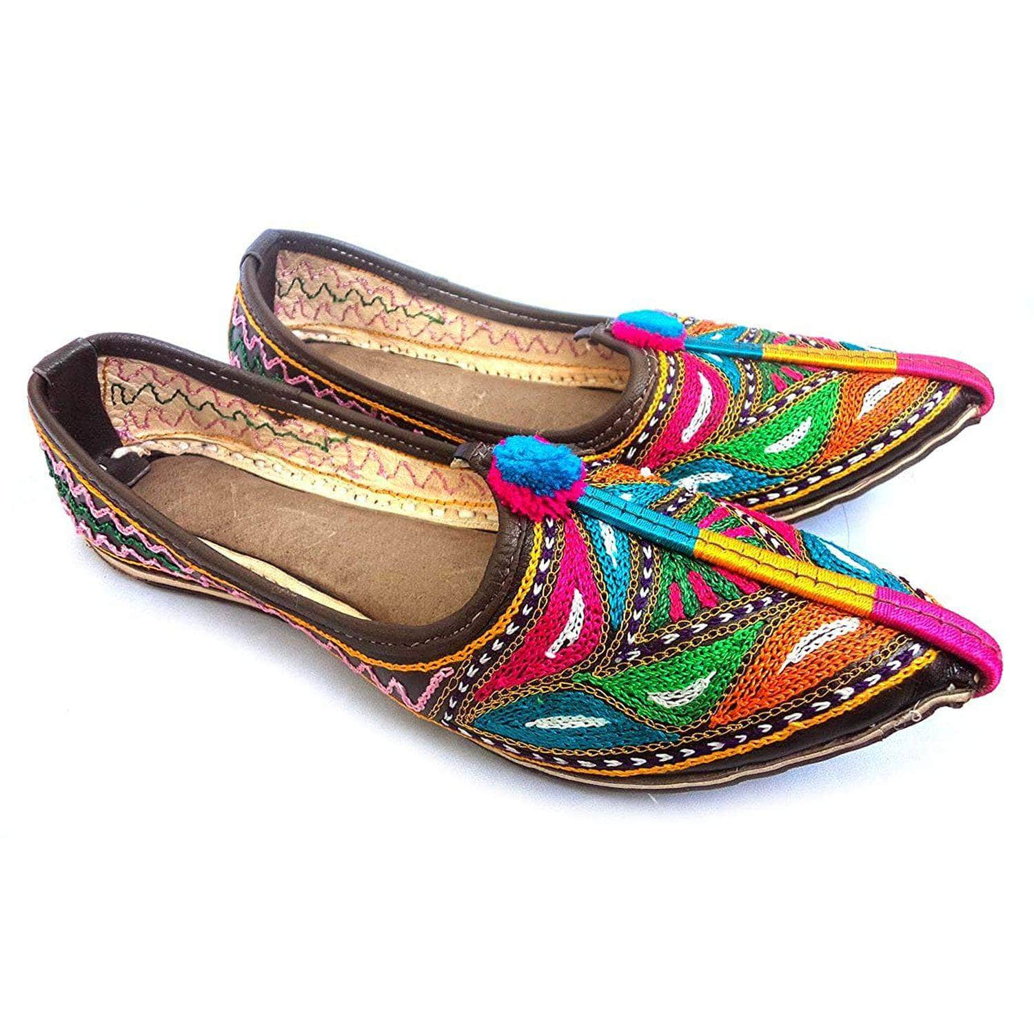 Buy Colorful Embroidary Handmade Women's Jodhpuri Leather Jutti | Shop ...